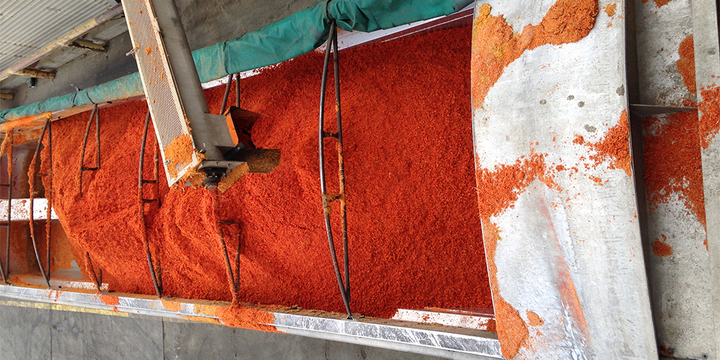 truck with tomato product