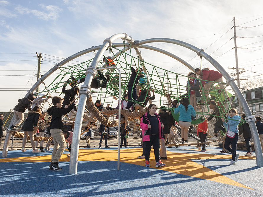 children on playground