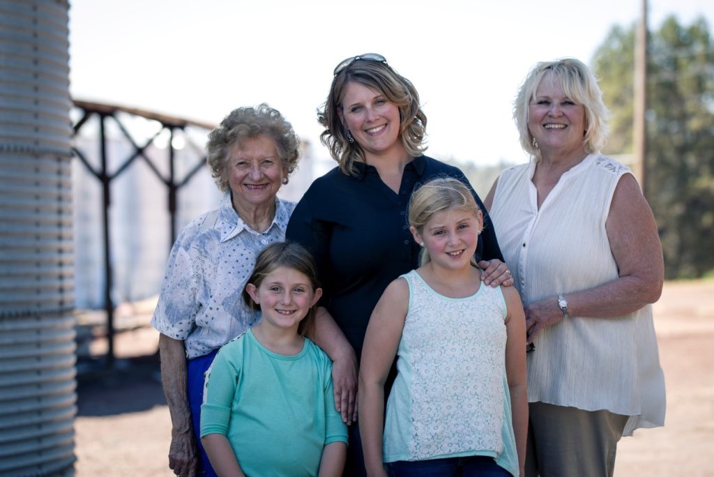 four generations of women